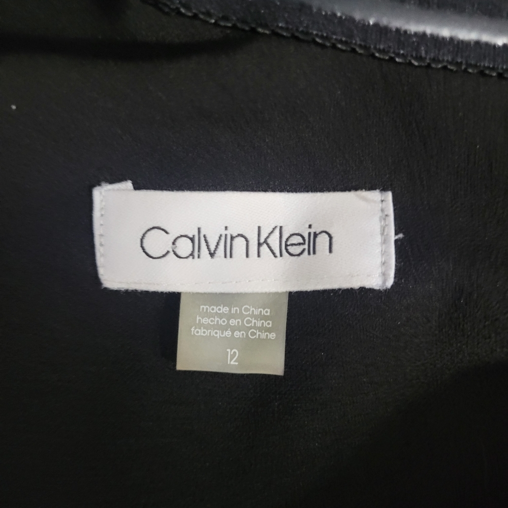 Calvin Klein Black One-Shoulder Ruffle Dress - Picture 6 of 7